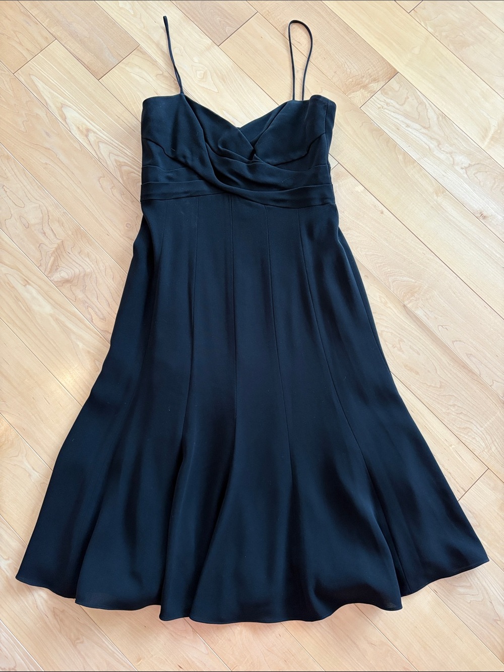 Anne Klein Black Spaghetti Strap Mini Dress